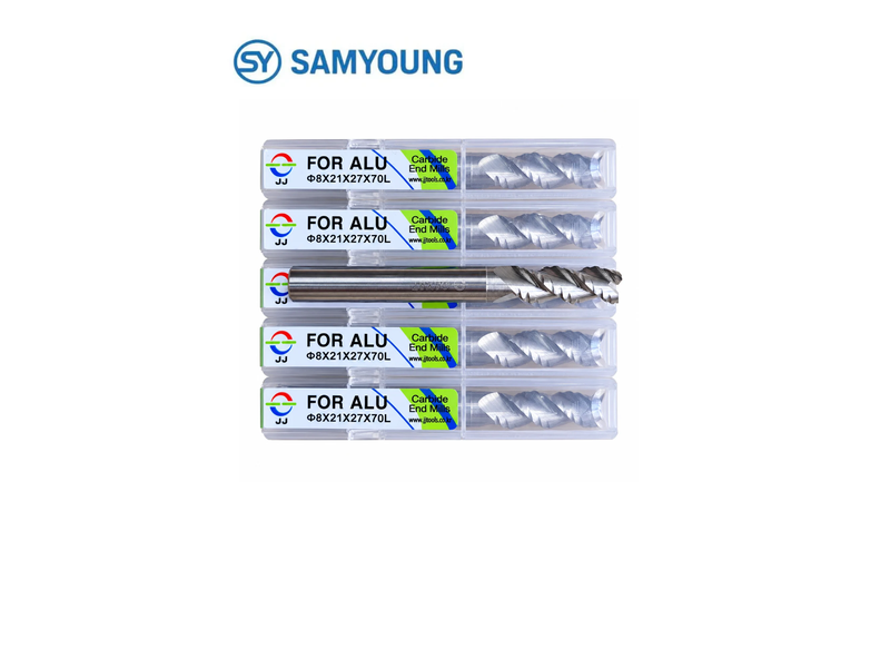 Dao phay D8x21x27x70L - For ALU (thô)